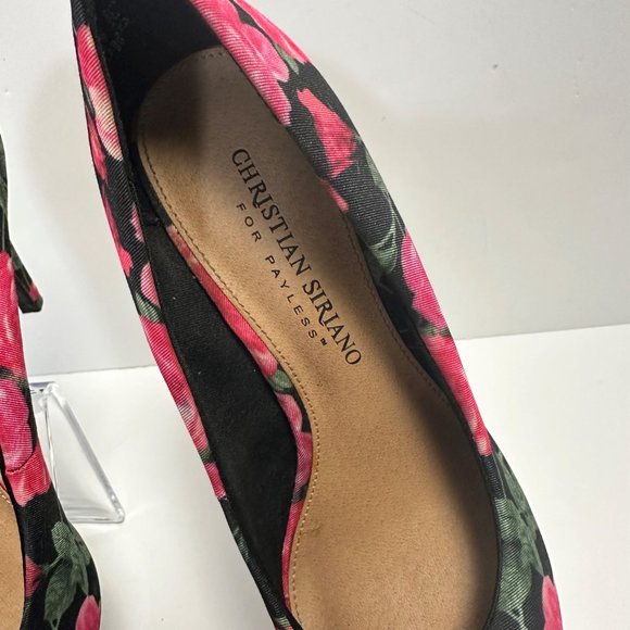 Christian Siriano for Payless Pink Floral Stiletto's size 6 Preowned - Picture 8 of 8